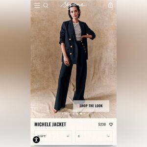 Sezane Michele Navy Blazer
Size 8